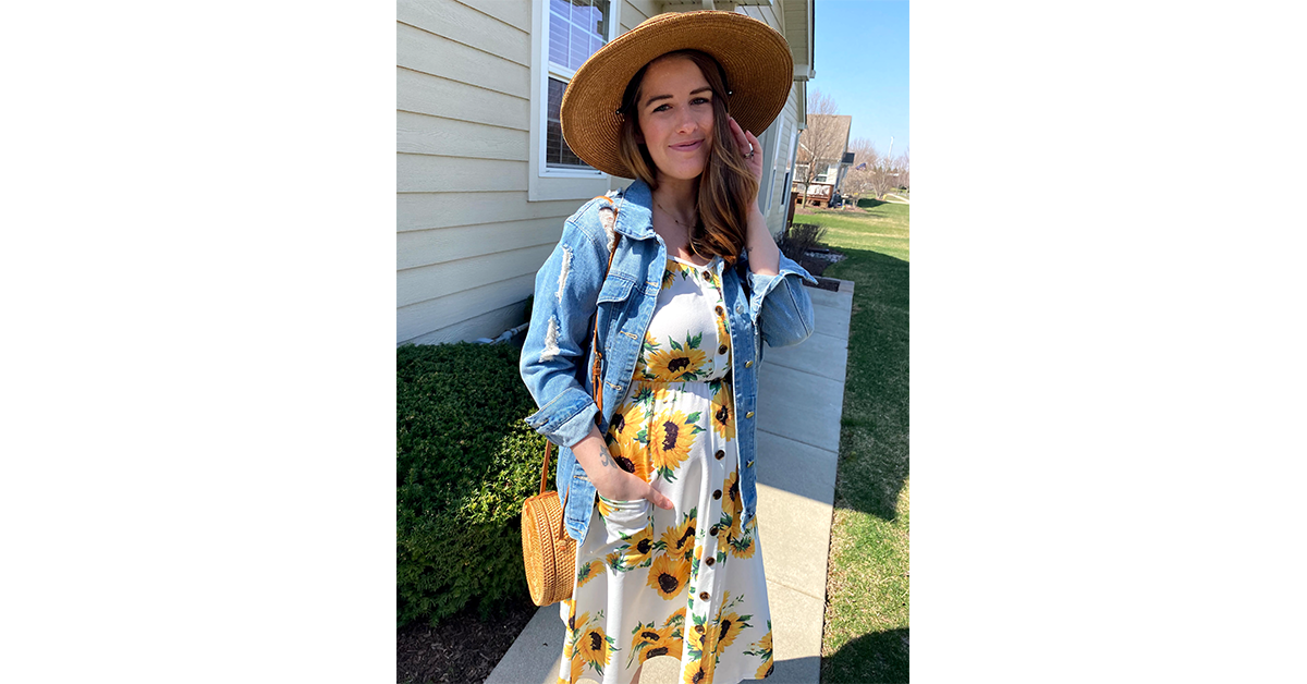 Denim best sale sunflower dress